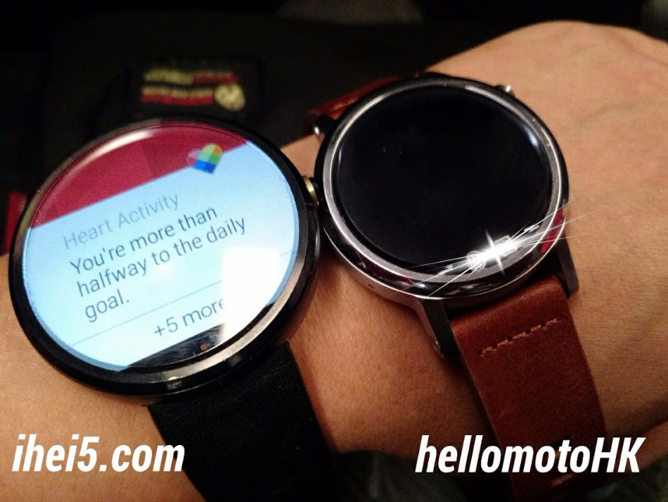 Die neue Moto 360 S neben der alten Moto 360.